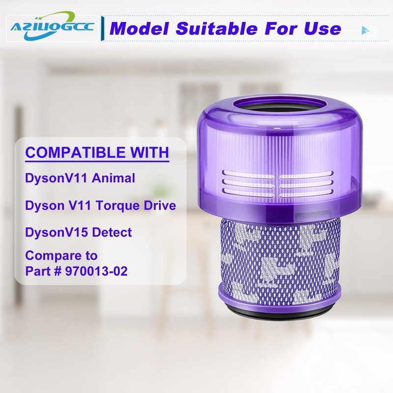 Aziliogcc Vacuum Filter Replacement for Dyson V11 V15, Purple, 2