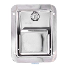 Paddle Door Latch Flush Mount Paddle Door Latch Weatherproof 304 Stainless Steel Toolbox Lock with 2 Keys Suitable for RVs Trailers