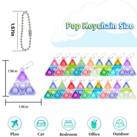 36 Pcs Kids Party Favors Pop Fidget Keychain lt Mini Fidget Toys Bulk for Kids Goodie Bag Stuffers Classroom Prizes It Bubbles Poppers Students Bulk Toys