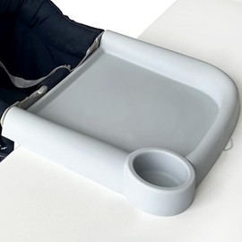 Baby Dining Tray Competible with Inglesina Fast Table Chair Silicone Baby Feeding Tray for Clip-On Fast Table Chair Dishwasher Safe BPA Free Silicone Removable Dining Tray Accessory - Gray