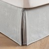 MIYE Pleated Waffle Weave Bed Skirt, Tailored Dust Ruffle 12