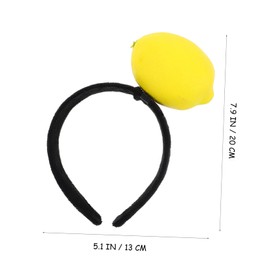 BIUDECO Funny Fruit Hair Hoop for Boys and Girls and Adults Plush Lemon Headband for Holiday Parties and Dress up Events Accessory for Celebrations