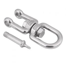 Fishing Swivel Ball Bearing Swivel Heavy Duty 304 Stainless Steel Swivel Ring Snap Rolling Shackle Device (6 mm)