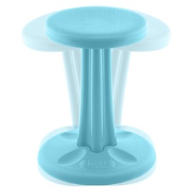KORE Design Wobble Stool Chair, Girls + Boys Kid Desk Stools, Ergonomic Small Office Chairs, Flexible Seating for Active Kids, ADD/ADHD, Classroom, School, Home, Junior (16in), Age 8-9 yrs, Pale Blue