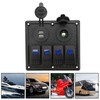 4 Gang Rocker Switch Panel LED Waterproof Dual USB Charging