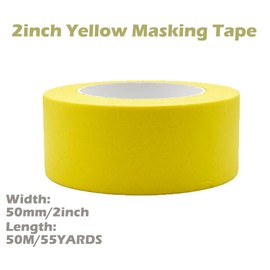 Zo.Yehaa Yellow Masking Tape 2 inch x 55 Yards, Yellow Painters Tape 2 inch Wide Paper Tape for Arts DIY Crafts Painting Labeling Decoration School Projects Home Office