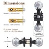 CLCTK Crystal Glass Door Knobs Interior with Lock, Privacy Bathroom