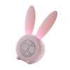 Digital Alarm Clock Cute Bunny Shape LED Night Light Luminous