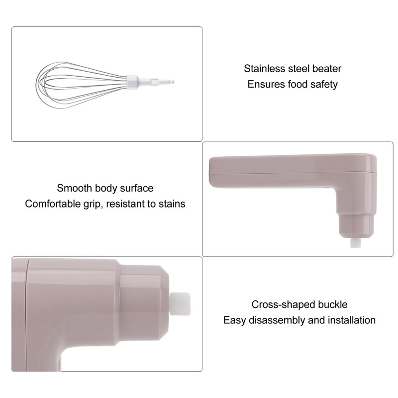 Electric Egg Beater 800mah Rechargeable Cordless Hand Blender Efficient Handheld