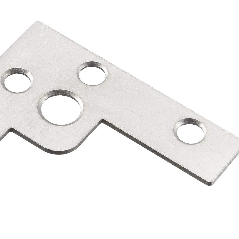 sourcing map Flat Angle Bracket Plate L Shape Repair Joining