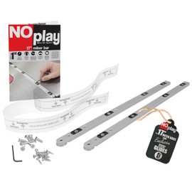 17 inch NoPlay Aluminum Miter Bars w/Expandable Glides, Standard 3/4 x 3/8 - Miter Slot Table Saw Runners, Crosscut Sled Table Saw Miter Bar Set, Router Table - Pack of 2