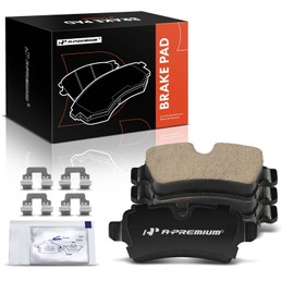 A-Premium Juego de pastillas de freno de disco de cerámica traseras compatibles con Mini Cooper 2007-2015, 4 piezas