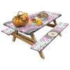 Picnic Table and Bench Covers,Camping Table Covers with Elastic -