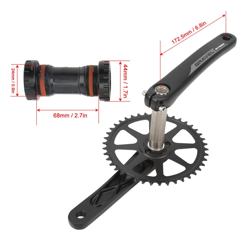 Road Bike Crankset Hollow Integrated Bike Crank Arm Set Off