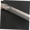 IWOWHERO Stainless Steel Beard and Dandruff Comb for Men Fine