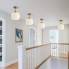 KCO Lighting Milk Glass Ceiling Light Fixture Ribbed Flush Mount