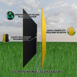 18x24" Custom Yard Signs Junk Removal Template Add Your Number, Printed Front & Back, Waterproof Plastic with Metal Sign-Stakes (Yellow)