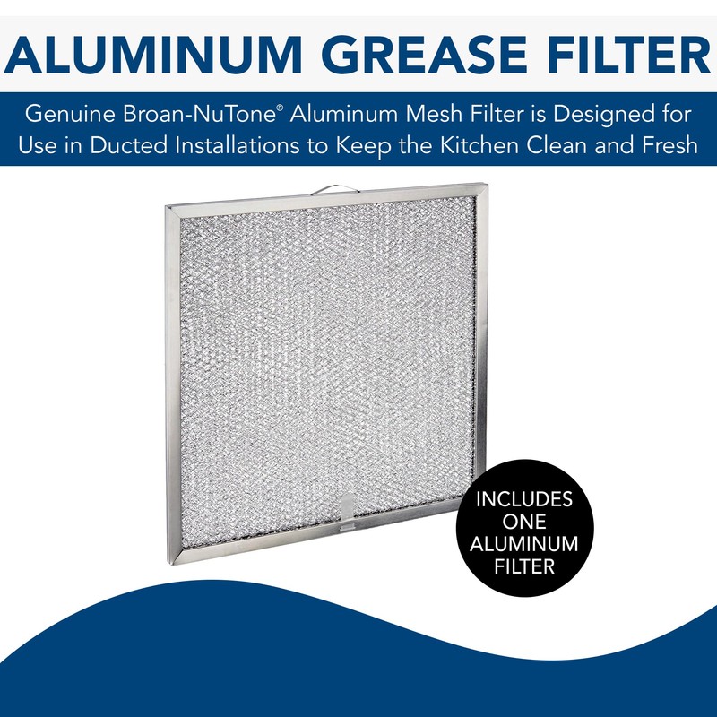 Broan-NuTone Aluminum Filter for QT20000 Series Range Hoods, Kitchen Exhaust