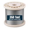 1/16 Stainless Steel Wire Rope 350 Foot Length, 7x7 Strand