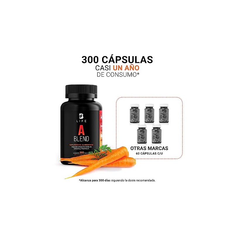 B Life Vitamina A con 300 Cápsulas Blandas