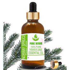 Generic Generic Pure Herbs Norway Spruce (Picea Abies) Pure & Natural Therapeautic Grade Essential Oil with Dropper (100ml), Not Aplicable