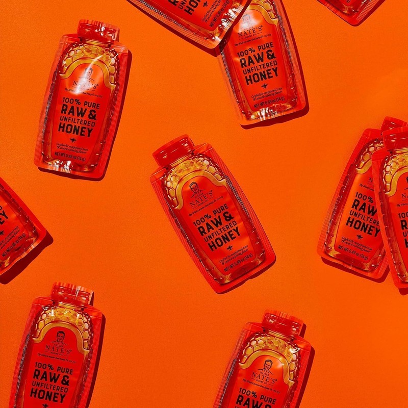 Nate's Honey Minis - Single-Serve 100% Pure, Raw & Unfiltered
