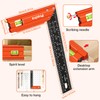 Preciva 12” Carpenter Square Ruler - Aluminum Alloy Framing Square,