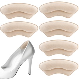 NAYSAYE Heel Pads Heel Grips Liner for Loose Shoes, Shoe Inserts for Women Too Big, Back of Heel Protectors Cushions Liner Prevent Too Big Shoe from Shoe Slipping, 6 PCS