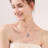 YAFEINI Blue Jay Necklace 925 Sterling Silver Bluejay Pendant Bird