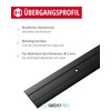 Gedotec Transition Profile for Screwing Aluminium Black 100 cm Length