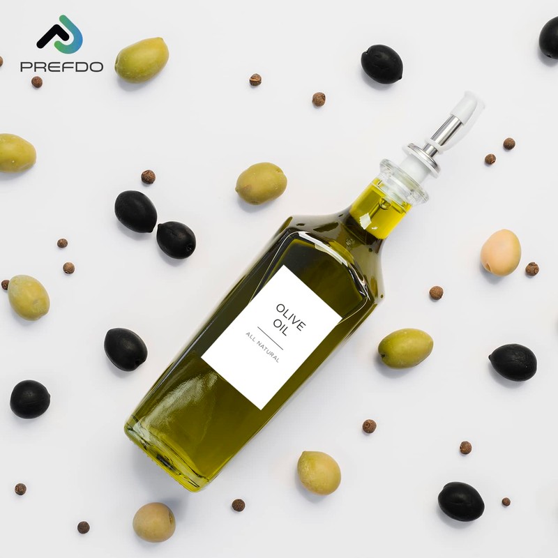 Oils, Vinegars and Condiments Labels for Bottles, Prefdo 126 PCS