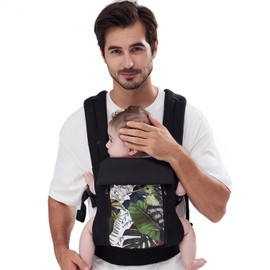 Baby Carrier Newborn to Toddler,Safety-Certified,Ideal for Hands-Free Parenting, Enhanced Lumbar Suppor,Ergonomic,Soft Toddler with Foldable Neck Support Pod,for Baby Infant (Black Bird)