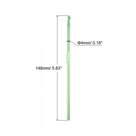 TOP-VIGOR 6Pcs 4mm Crochet Hook, Aluminum Crochet Hooks Knitting Needles for DIY Craft Yarn, Green Crochet Needles for Knitting Scarf