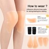 POMAMZ Silicone Knee Pads,Adhesive Knee Brace KneePad for Skiing Skating,Snowboarding,Ateboarding,Roller