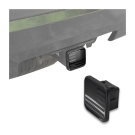 AICEL 2 Inch Trailer Hitch Cover, USA American Flag Plug Cap Fits 2" Receivers, Square Mouth Tow Receiver Tube Dust-Proof Plug Insert Cover, Car Exterior Accessories for Truck Trailer ATV