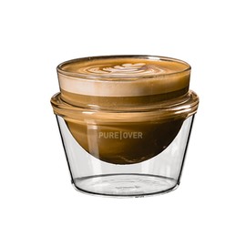 Pure Over Espresso Drinks Coffee Cups | Latte, Cappuccino, Cortado, Flat White | Non-Toxic | Borosilicate Double-Walled Glass | 5 Oz, 6.5 Oz, 8.5 Oz, & 10 Oz (Cappuccino (6.5 ounces))
