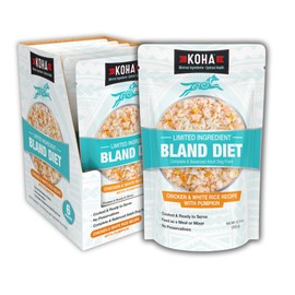 KOHA Limited Ingredient Bland Diet for Dogs, Chicken and White Rice Sensitive Stomach Wet Dog Food, Sold in Over 5,000 Vet Clinics & Pet Stores, Gentle Easy to Digest Bland Diet Dog Food, Pack of 6