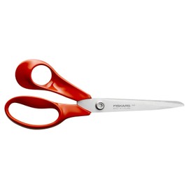 Fiskars Classic 1075037 Universal DIY Scissors, Left Handed, Total Length: 21 cm, Improved Torx Screw and More Ergonomic Handle, Quality Steel/Plastic, Red