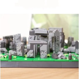 Stonehenge Building Block Set, 753 PCS World Famous Architecture Stonehenge Model Kit, Landmarks Collection Model Building Kit, Creative DIY Bricks Toys, Architecture Model for Kids and Adults