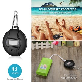 Portable Ultrasonic Pest Repeller Solar Powered & USB Outdoor Mosquito Repellent for Cockroach, Spider, Ant, Mouse, Bed Bugs and Fleas Non-Toxic Human & Pet Safe