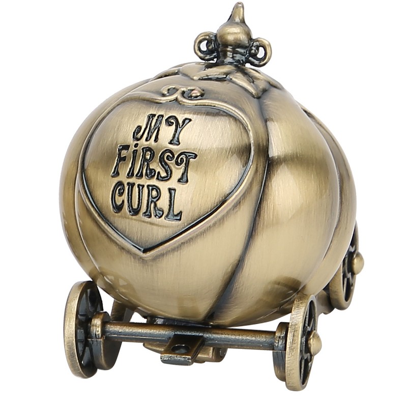 Tooth Collection Box Metal Pumpkin Carriage Shape Exquisite Vintage Craft