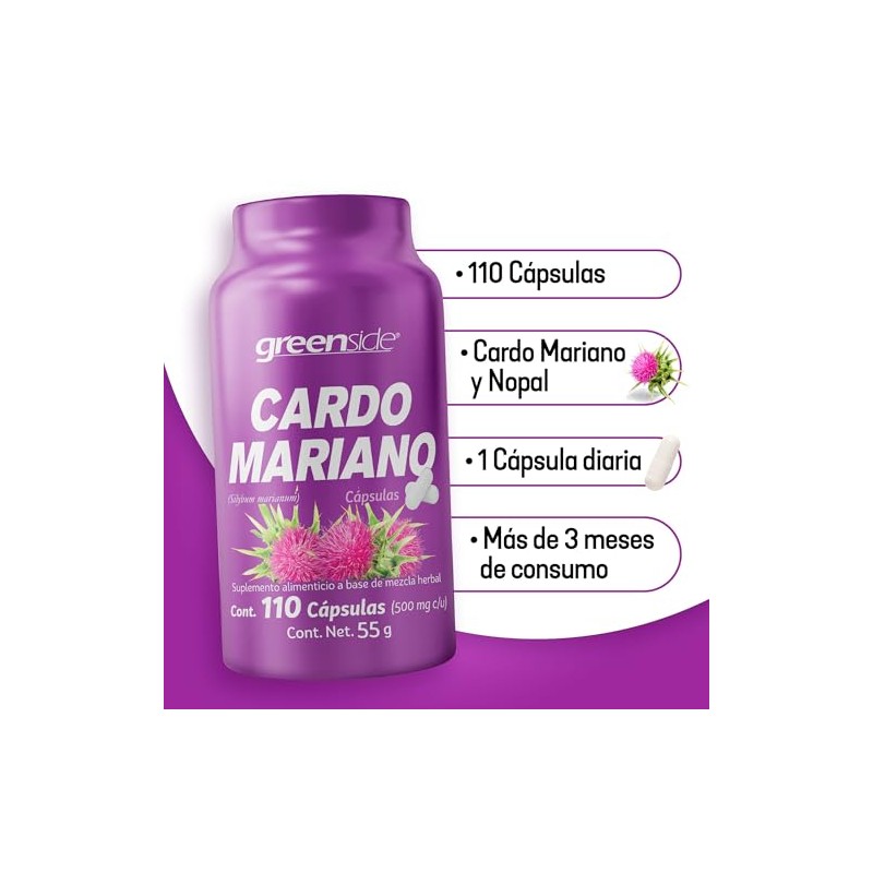 Greenside - Nopal y Cardo Mariano - 110 cápsulas