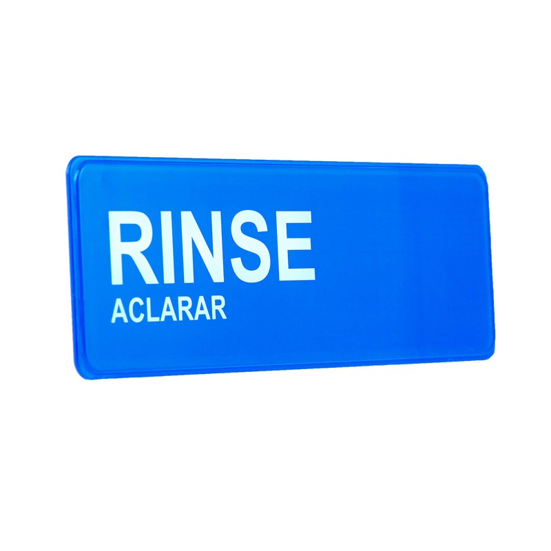 Alpine Industries Wash, Rinse, Sanitize Signage - 3 Compartment Commercial