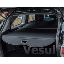 Vesul Retractable Cargo Cover Compatible with Toyota Highlander 2014 2015 2016 2017 2018 2019 Waterproof Security Shade Shield Tonneau Cover Luggage Privacy Screen with Extra Canvas Cover