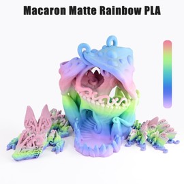 OVV3D Rainbow PLA Filament 1.75mm, Rainbow PLA 3D Printer Filament Multicolor Color Changing Rainbow PLA Filament with Matte Blue Green Pink Purple, 3D Printing Filament 3D Filament, 2.2 lbs