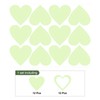 sourcing map Glow in The Dark Heart Decals Decor Green