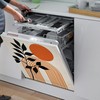 Boho Plant Dishwasher Magnet Cover,Front Dishwasher Cover Decoration Reusable Decorative