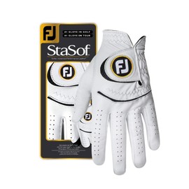 FootJoy Women's StaSof Golf Glove, White Large, Worn on Left Hand