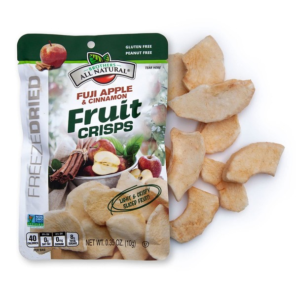 Brothers-ALL-Natural Fruit Crisps, Fuji Apple and Cinnamon, 0.35 Ounce (12 count, Pack of 2)
