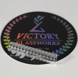 Victory Glassworks Fused Quartz Pillars w/Surface Enhancements - Checkerboard & Other Specialty Patterns (4x6x30mm Checkerboard - Hollow Pillar)